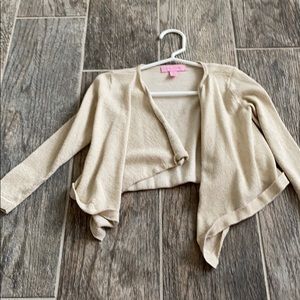 Lilly Pulitzer Gold Cardigan